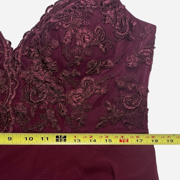 Azazie Burgundy Maxi Dress - Picture 10 of 15